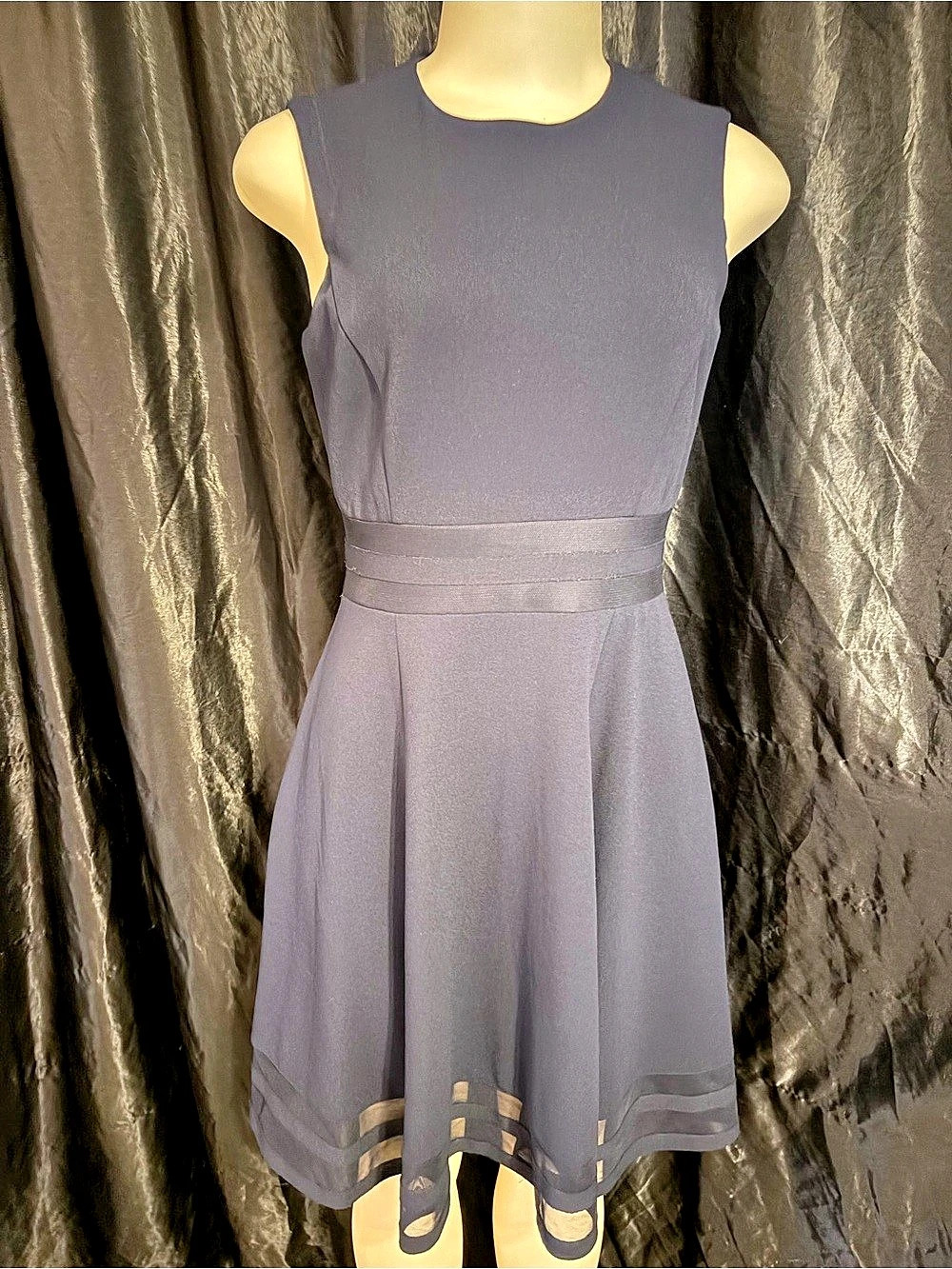 Calvin Klein Sleeveless Mini Dress in Blue Size 2 Like New